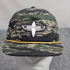 Nomad Surfboards RR Logo Rope Hat Green Camo Snapback Cap Surf Skater Coastal